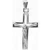Šperk Holíč Väčší strieborný prívesok krížik s Kristom SPV38