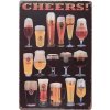 Ceduľa Beer Cheers! 2 30cm x 20cm Plechová tabuľa