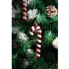 Dekorácia MagicHome Vianoce, Vianočná lízanka, bielo-červená, 12,5 cm, bal 6ks