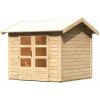 KARIBU THERES 3 drevený domček (31442) 244 x 244 cm, natur LG3143