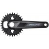 SHIMANO Stred Deore FC-M6100 175mm 30z. 12-k. čierny dvojdielny bez ložísk