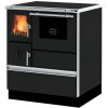 Alfa Plam / A-Z veľkoobchod s.r.o. sporák na drevo 70 DOMINANT P antracit, Vyberte napojenie do komína! pravý zadný vývod