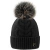 Fashionweek dámska zimná čiapka s brmbolcom WOOL-ALICE Čierna
