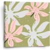 Sablio Obraz Biele a ružové listy - 50x50 cm