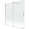 MEXEN/S - Velar Dvojkrídlová posuvná vaňová zástena 160 x 150, transparent, chróm 896-160-000-01-01