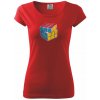 Rubikova kocka kreslená - Dámske tričko Pure - 2XL ( Červená )