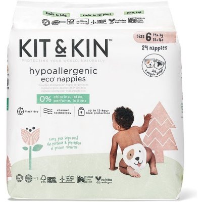 Kit & Kin Eko Naturally Dry Nappies 6 24 ks