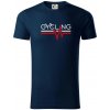 Cycling ekg - Tričko z organickej bavlny - XL ( Tmavomodrá (veľmi tmavá - skoro čierna) )