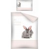 DETEXPOL Ružové obliečky do postieľky Králiky Bavlna 100/135, 40/60 cm