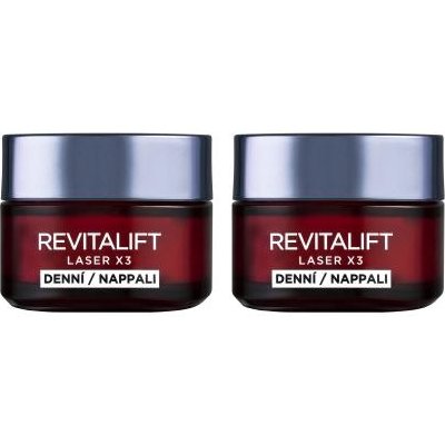 L'Oréal Paris Revitalift Laser X3 Day Cream sada 2x denný pleťový krém 50 ml