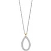 TI SENTO strieborný náhrdelník so slzovým príveskom 34110ZY/42