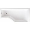 TEIKO Tuba 170 P - Asymetrická akrylátová vaňa 170 x 80 cm, biela, pravá - V117170R04T01001 Nohy zadarmo