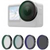Sada filtrů Telesin CPL/ND8/ND16/ND32 pro DJI Osmo Action 6 (4 ks).