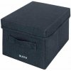 Leitz úložný box s vekom 19 x 28.5 x 16 cm tmavosivá