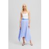 Karl Lagerfeld Asymmetrical Pleated Skirt Ultramarine-white Stripe