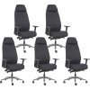 5PACK Ergonomická kancelárska stolička VITAL BLACK (5 ks)