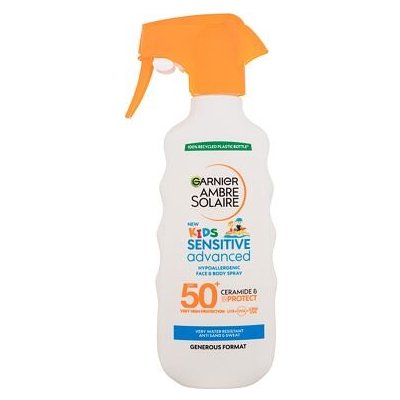 Garnier Ambre Solaire Kids Sensitive Advanced Spray SPF50+ voděodolné opalovací mlieko ve spreji 270 ml