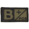 MILITARY RANGE nášivka krvná skupina B POZ VELCRO OLIV