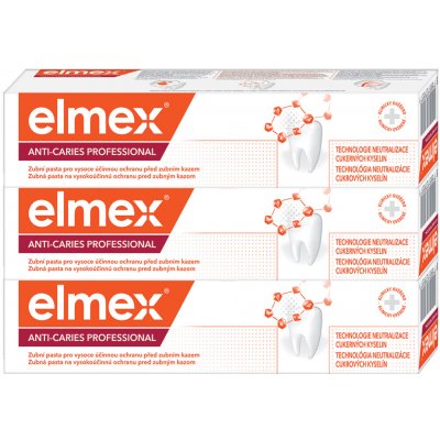 Elmex Anti-Caries Protection Professional Zubná pasta 3 x 75 ml