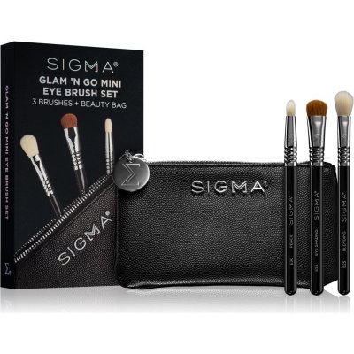 Sigma Beauty Brush Set mini E25 štetec na rozmazávanie očných tieňov 1 ks + mini E30 guľatý štetec na očné tiene 1 ks + mini E55 štetec na tieňovanie a prechody 1 ks + Sigma Beauty 1 ks