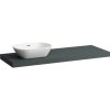 Laufen Lani Umývadlová doska 140 cm sivá prevádzka výrez ľavý H4046821122661