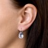 Evolution Group Strieborné náušnice visiace s krištálmi Swarovski ružová slza 31231.3, darčekové balenie