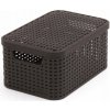 CURVER úložný box RATTAN S, 29,1 x 19,8 x 14,2 cm, hnedý, 03617-210