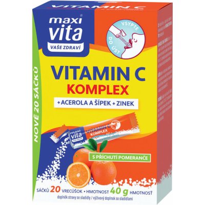 Vitar Maxivita vitamín C acerola + zinek + šípek 20 x 40 g