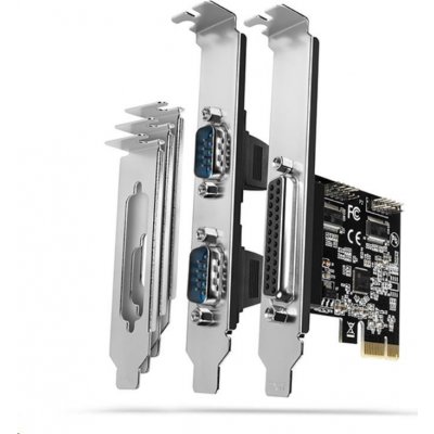 AXAGON PCEA-PSN, PCIe radič - 1x paralelný (LPT) + 2x sériový port (RS232) 250 kbps, vrátane. LP
