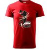 Basketball - jump shot - Klasické pánske tričko vyššej gramáže - XL ( Červená )