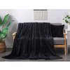 XPOSE® Mikroplyšová deka Exclusive - čierna 200x230 cm, Mikroplyš
