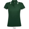 SOL's Collection Polokošile Pasadena Women, krátký rukáv, dámská COT250578l5705-forest gree 2XL Zelená forest/bílá
