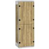 Tritón Pardubice, spol. s r. o. TRITON šatníková skriňa so 4 boxmi kov-lamino T1750, šedá - dub Baroque Gold