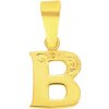 iBrill Zlatý prívesok písmeno “B” s gravírovaním 51618