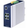 PLANET IP30 DIN-rail Industrial L2+ Riadený L2+ Gigabit Ethernet (10/100/1000) Hliník, Modrá (TSN-5225-4T)