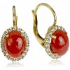 GOLDIE Zlaté náušnice s červeným koralom LEA433.TR