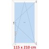 Soft Plastové okno 115x210 cm, otváravé a sklopné