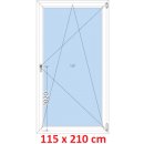 Soft Plastové okno 115x210 cm, otváravé a sklopné