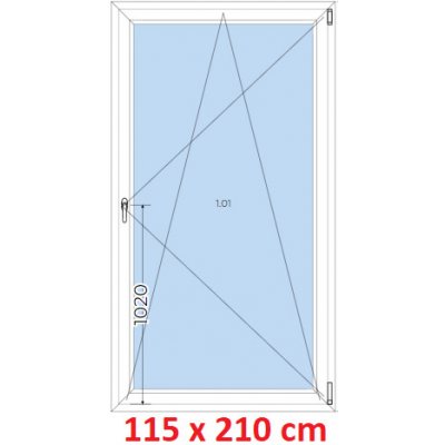 Soft Plastové okno 115x210 cm, otváravé a sklopné