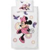 Obliečky do postieľky Minnie a Motýliky 100x135/40x60 cm