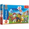 Trefl Puzzle Paw Patrol/Tlapková patrola v tráve 33x22cm 60 dielikov v krabici 21x14x4cm