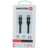 DATOVÝ KABEL SWISSTEN TEXTILE USB-C / LIGHTNING 1,2 M ŠEDÝ 71525202