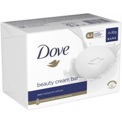 Dove Beauty Cream Bar krémové toaletné mydlo 4 x 90 g