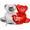 Cakesicq Fóliové balónové medvedíky i love you 100x76cm