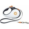 Vodítko samonavíjacie 50kg/5m čiernobielo/oranžová Kiwi