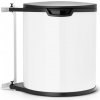 Zabudovateľný odpadkový kôš 15 l, biela, Brabantia