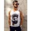 Bolf 14842A typu tank top boxerského strihu potlačou biela