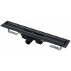 ALCADRAIN APZ1BLACK 145cm odtokový žľab s okrajom pre perforovaný rošt, čierna mat, APZ1BLACK-1450