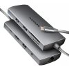 AXAGON HMC-8HLSA, USB 5Gbps húb, 3x USB-A, HDMI 4k/60Hz, RJ-45 GLAN, SD/microSD, audio, PD 100W HMC-8HLSA
