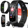Inteligentné hodinky Active Band E18 PULZ SMART POĽSKÉ AMOLED SPORT EKG čierne